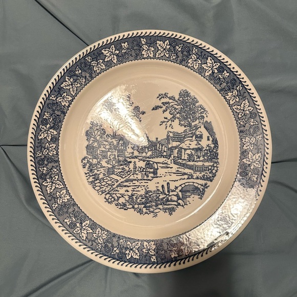 Blue and White Decorative Plate Serving Platter Large Plate Kitchen Decor - Picture 2 of 3